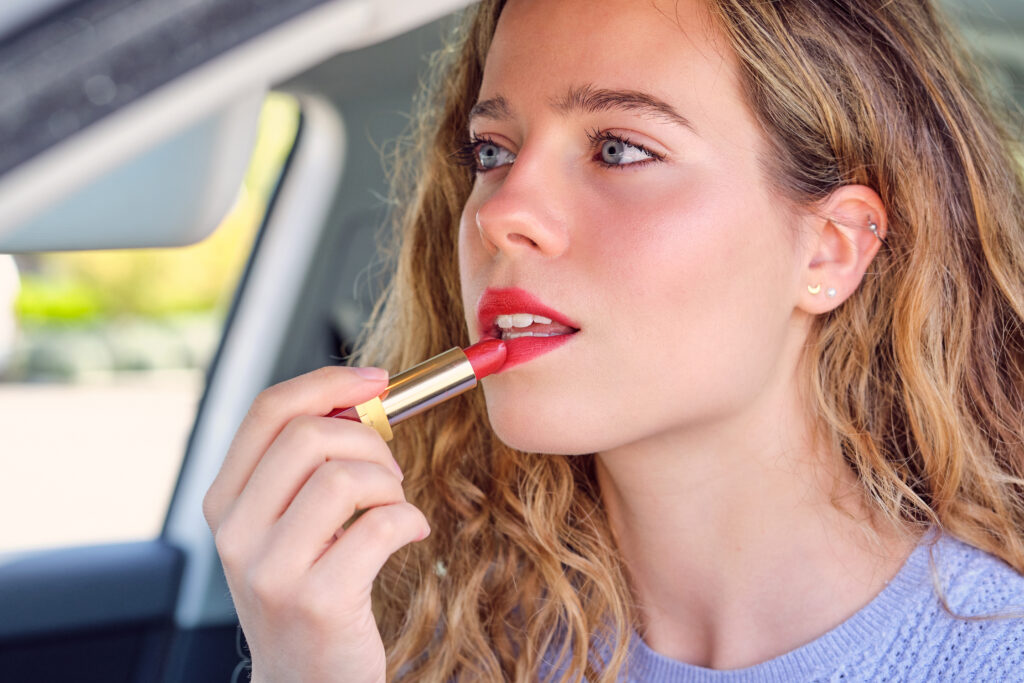 lipstick in car