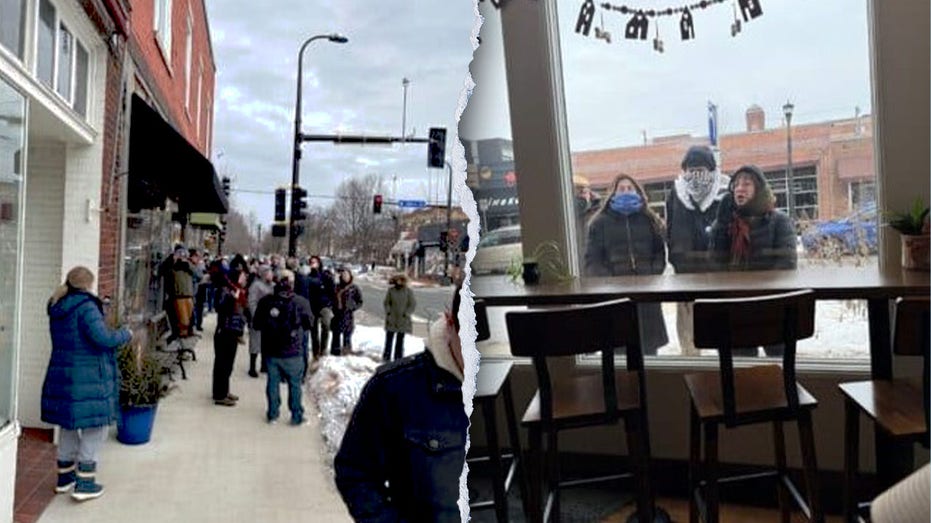 Protesters outside Clancey's Deli in Minneapolis confront three men mistaken for ICE agents, as reported by Fox News.