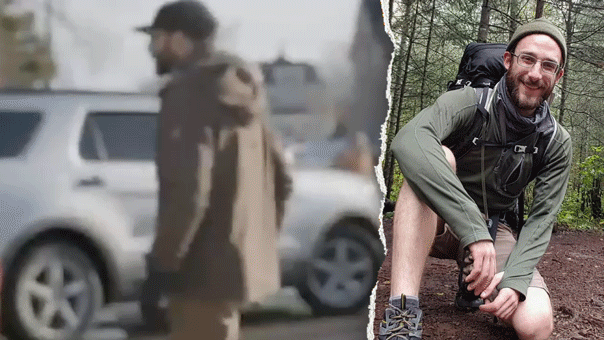 Animated GIF reportedly showing Alex Pretti in a prior confrontation with federal agents in Minneapolis, days before the fatal shooting.