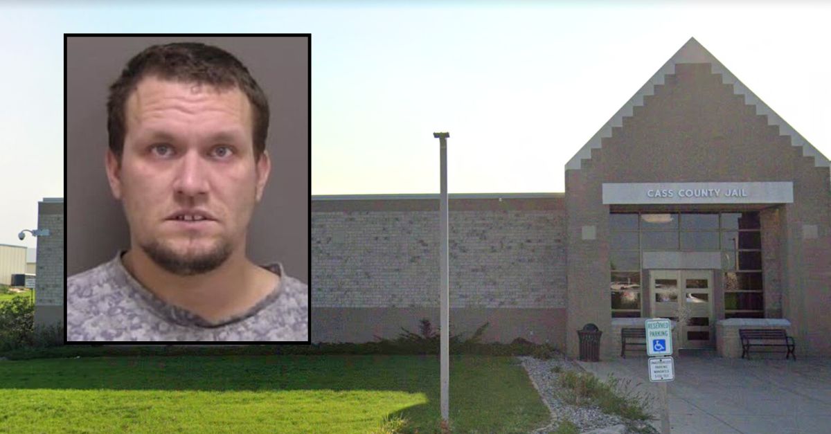 Michael David Schaffer; background shows Cass County Jail in Fargo, North Dakota.