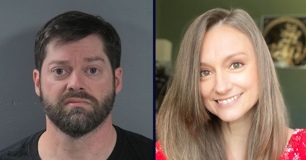 Left: James Martin (Johnson County Jail). Right: Amber Martin (Amber Martin/Facebook).
