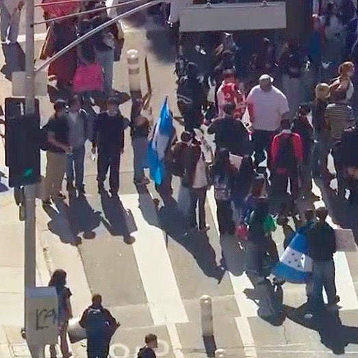 Protesters in Downtown Los Angeles during anti-ICE demonstration - foxnews_us