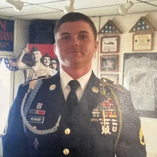 Left: Anthony Neubauer (Chautauqua County Jail). Right: Neubauer in his military uniform (Neubauer family via Buffalo News). - Law & Crime