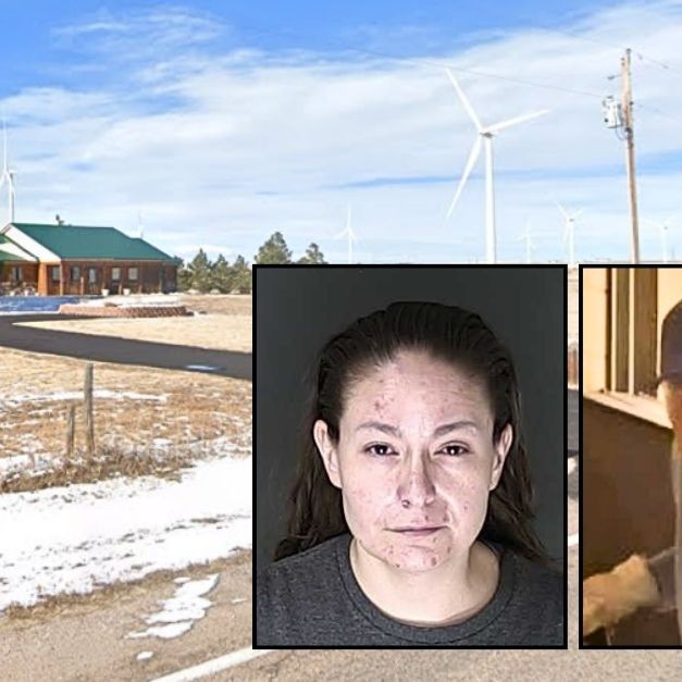 Left inset: Amy Dalton (El Paso County Sheriff's Office). Right inset: Robert "Bob" Selle (Colorado Lions Camp). Background: The Colorado home of Robert "Bob" Selle, where he was allegedly hit and killed by Amy Dalton while riding a lawn mower in his front yard (Google Maps). - am24.mediaite.com