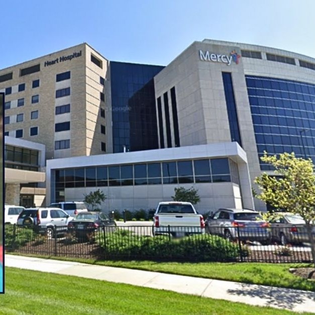 Inset: George Lubrano (Midwest Cremation and Funeral Services). Background: The Missouri hospital accused of downplaying George Lubrano's deadly diabetic ketoacidosis symptoms as "simply hyperventilating" (Google Maps). - lawandcrime