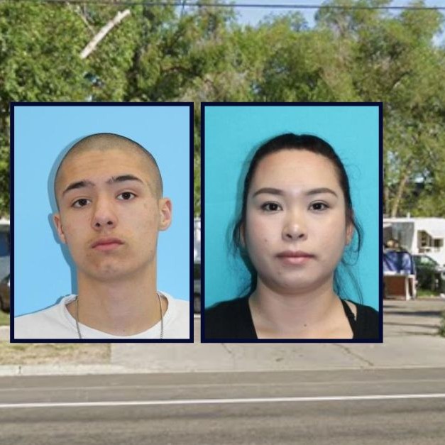 Insets, left to right: Bobby Jackson Jr. and Rebecca Rivera (Blackfoot Police Department). Background: Trailer park in Blackfoot, Idaho, where Jackson allegedly killed Rivera (Google Maps). - lawandcrime
