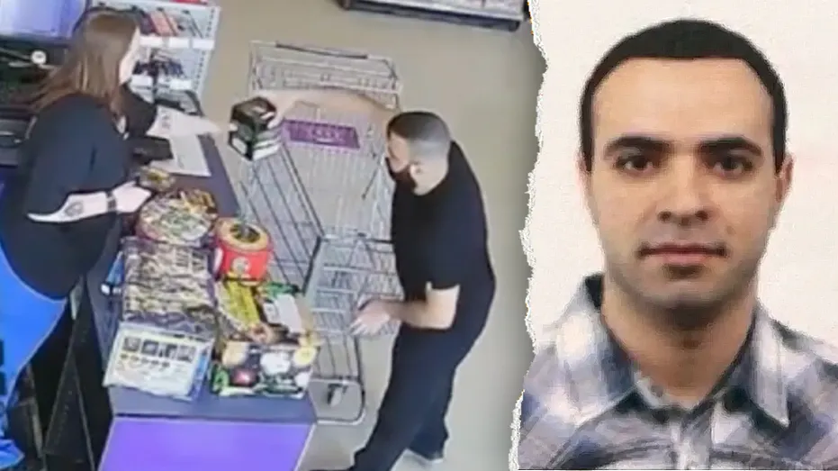 Surveillance image of Ayman Mohamad Ghazali purchasing fireworks in Livonia, Michigan.