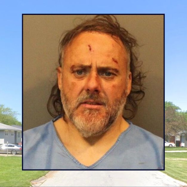 Inset: Jason T. Whitaker (Lake County Sheriff's Office). Background: The Indiana street where Whitaker allegedly attacked his parents (Google Maps). - Mediaite