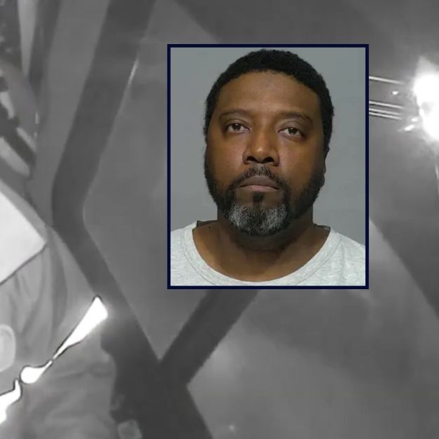 Inset: Montrell Pharm (Milwaukee County Sheriff's Office). Background: Pharm driving a bus with his eyes closed (Milwaukee County Transit System). - Law & Crime