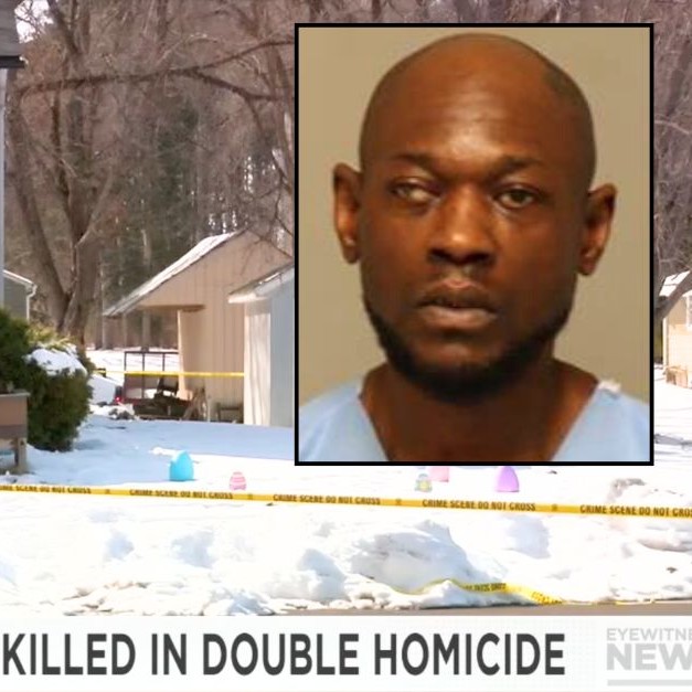 Background: The crime scene on the 9300 block of Ryan Place in Lexington, Minnesota (KSTP/YouTube). Inset: Irving Van Marsaw (Anoka County Jail). - KSTP/YouTube